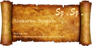 Szekeres Szabin névjegykártya